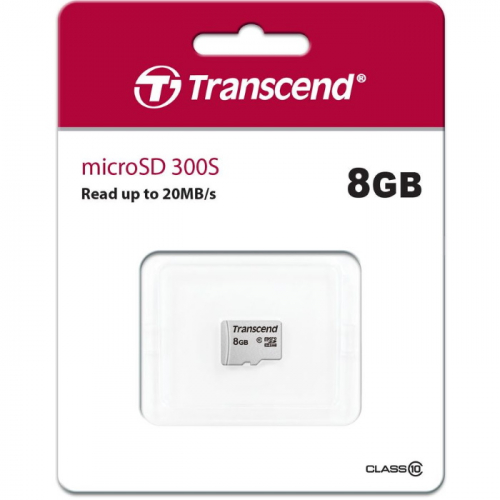 Карта памяти microSDHC 8GB Transcend Class 10 UHS-I U3 V30 A1 R95, W45MB/s without SD adapter (TS8GUSD300S) фото 2