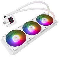 Водяное охлаждение для процессора/ Water Cooling System Thermalright Frozen Warframe SE 360 ARGB White (360mm, LED temp., Black, ARGB/ Fans: 3x120mm, 70.84CFM, 29.8dBA, 2000RPM/ Pump height 59mm, Rad (F-WFRAME-SE-360-ARGB-WH)