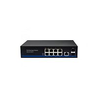 Управляемый L2 PoE коммутатор Gigabit Ethernet на 8 RJ45 PoE + 2 x GE SFP порта. Порты: 8 x GE (10/ 100/ 1000 Base-T) с поддержкой PoE (IEEE 802.3af/ at), 2 x GE SFP (1000 Base-X). Соответствует стандарт (NS-SW-8G2G-PL)