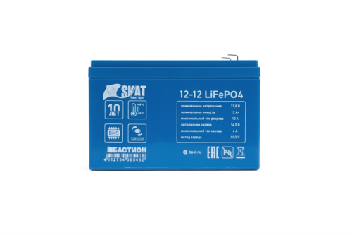 (646) Бастион Skat i-Battery 12-12 LiFePO4 АКБ LI-ION 12В/ 12Ач/ 4S4P/ BMS/ F2/ Срок службы — 12 лет/ 5 л.г