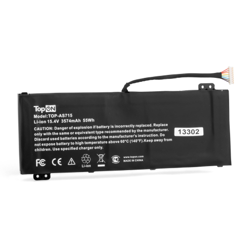 Аккумулятор для ноутбука Acer Nitro 7 AN715-51 15.4V 3574mAh PN: AP18E7M (TOP-AS715)