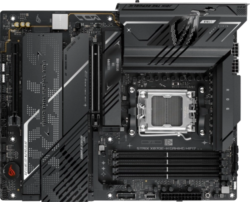 Материнская плата ASUS ROG STRIX X870E-H GAMING WIFI7 AM5, X870, 4*DDR5, 4*SATA, 4*M.2, 8*USB 3.2, 6*USB4, 2*Type-C, 2*PCIx16, HDMI, ATX; 90MB1M90-M0EAY0