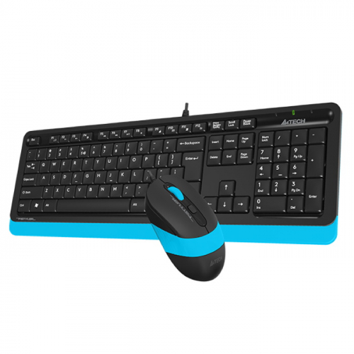 Клавиатура + мышь A4Tech Fstyler F1010, Wired, USB, 600-1000-1600But, Multimedia (F1010 BLUE) фото 4