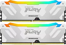 Память оперативная/ Kingston 64GB 6400MT/ s DDR5 CL32 DIMM (Kit of 2) FURY Renegade RGB White XMP (KF564C32RWAK2-64)