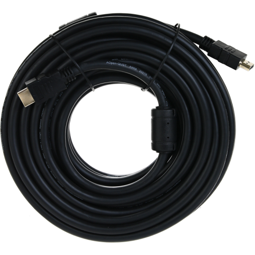 Кабель/ Кабель HDMI 19M/ M+2 фильтра 1.4V+3D/ Ethernet AOpen/ Qust <ACG511D-15M> 15m