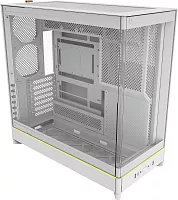 Корпус Montech HS02 белый без БП ATX 4x140mm 2xUSB3.0 audio bott PSU (HS02 WHITE)