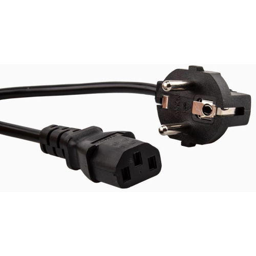 Кабель/ Кабель компьютер --> розетка 220V ( угловая Евровилка) <VDE> 3G*0,75mm2 VCOM <CE021-CU0.75-5> , 5,0м (CE021-CU0.75-5M)