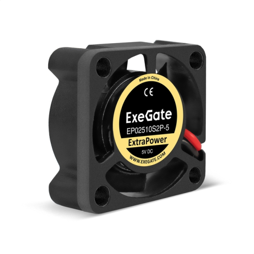 Exegate EX295188RUS Вентилятор 5В DC ExeGate ExtraPower EP02510S2P-5 (25x25x10 мм, Sleeve bearing (подшипник скольжения), 2pin, 12000RPM, 26dBA) фото 2