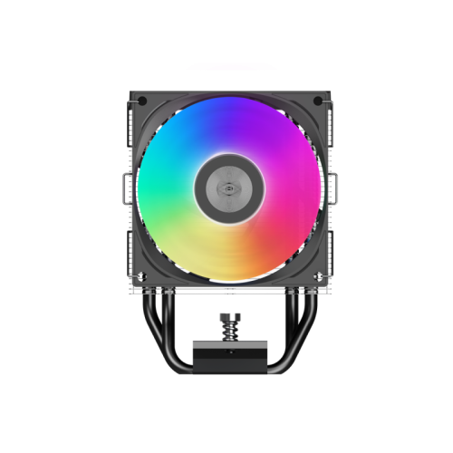 Кулер для процессора/ CPU Cooler PCCooler R400 ARGB BK (180W, 4-pin PWM, 133mm, Al/Cu, 4x6mm, ARGB, 1x92mm, 40.94CFM, 30dBA, 2200RPM, S: 1851/1700/1200/115X, AM5/AM4, black)