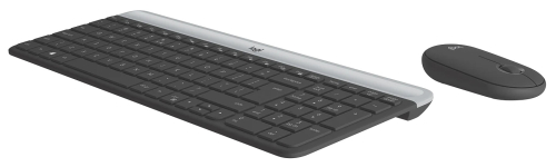 Клавиатура + мышь Logitech MK470, клав, черный/серый, мышь, черный, USB, беспроводная, slim (920-009204) фото 2