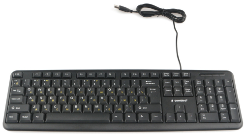 Клавиатура Gembird KB-8320U-Ru_Lat-BL, черный, USB, кнопка переключения RU/LAT, 104 клавиши (KB-8320U-RU_LAT-BL) фото 2