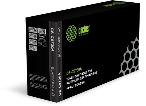 Картридж лазерный Cactus CS-C9730A черный (13000стр.) для HP CLJ 5500/5550 с чипом