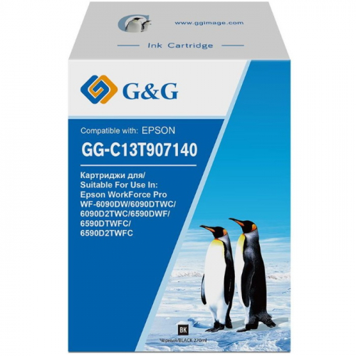 Картридж струйный G&G GG-C13T907140 черный 270 мл для Epson WorkForce Pro WF-6090DW/ 6090DTWC/ 6090D2TWC/ 6590DWF