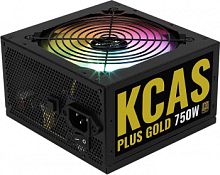 Блок питания Aerocool ATX 750W KCAS PLUS GOLD 750W RGB 80+ gold 24+2x(4+4) pin APFC 120mm fan color LED 8xSATA RTL (KCAS PLUS 750G)