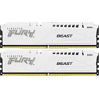 Память оперативная/ Kingston 32GB 5600MT/s DDR5 CL40 DIMM (Kit of 2) FURY Beast White XMP (KF556C40BWK2-32)