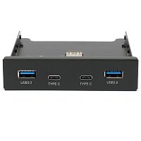 Адаптер Gembird Планка USB 3.0 на переднюю панель в отсек 3.5" 2xUSB-A 3.0 + 2xType-C (FP3.5-USB3-2A2C)