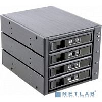 Procase L3-304-SATA3-BK {Hot-swap корзина 4 SATA3/ SAS 6Gb, черный, с замком, hotswap aluminium mobie rack module (3x5,25) 1xFAN 80x15mm}