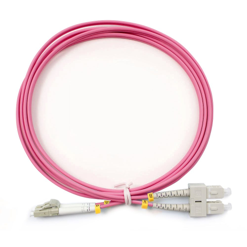 Патч-корд оптический, дуплексный, LC/PC-SC/PC, OM4, LSZH, 3.0 м LAN-2LC-2SC/OM4-3.0