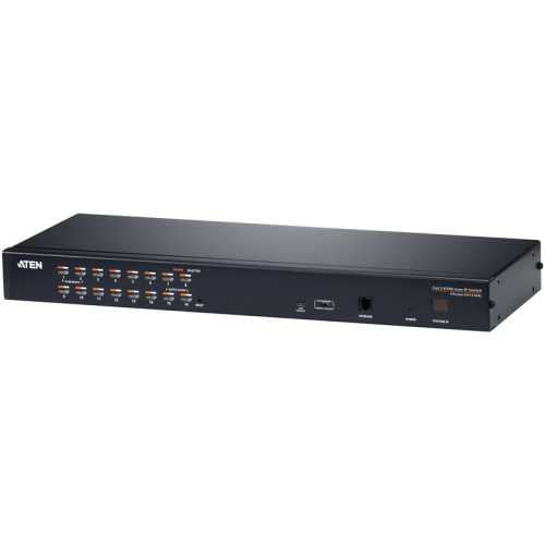 Переключатель KVM, 1 local user PS2+VGA+1 IP user => 16 cpu (PS2/ USB/ Sun+VGA)/ RS232, без шнуров/ Cat 5 High-Density KVM over the NET. (KH1516AI)
