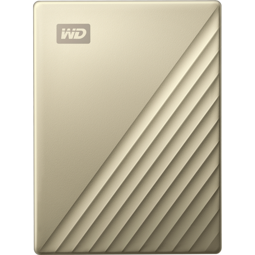 Portable HDD 2TB WD My Passport ULTRA (Gold), USB-C/USB 3.2 Gen1, 110x82x13mm, 130g /12 мес./ (WDBC3C0020BGD-WESN)
