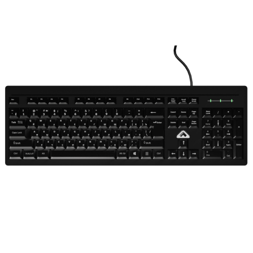 Клавиатура/ Клавиатура БЕШТАУ КЛ104РУ (SG) (104 клавиши, USB, 1,8 м, цвет русской/латинской раскладки Белый/Белый, лазерная гравировка, чер? (KL104PY(SG))