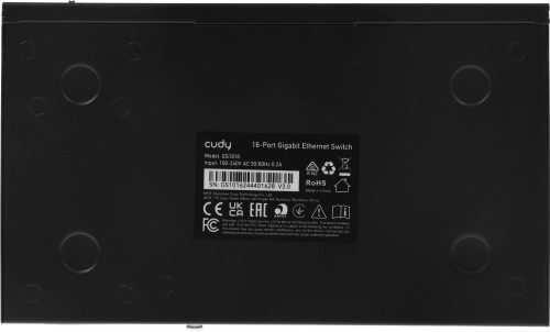 Коммутатор/ 16-Port Gigabit Switch, 16 Gigabit RJ45 Ports, IGMP Snooping, Loop Detection/Prevention, 802.1p/DSCP QoS, Switch/VLAN/Extend working mode DIP switch, Rack-mountable Steel Case, Power Saving, Plug & Play, Rack-Mount kits i (GS1016) фото 8