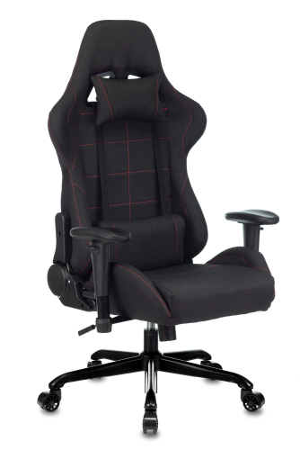 Кресло игровое Zombie 771N черный с подголов. крестов. металл черный (771N/BLACK-BL)