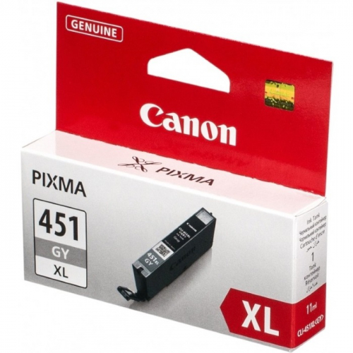 Картридж струйный Canon CLI-451XLGY, серый, 3350 страниц, для Pixma MG6340 (6476B001)