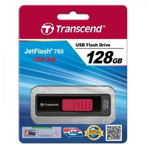 USB Flash накопитель Transcend JetFlash 760 128 Гб USB 3.0 черный (TS128GJF760) фото 2