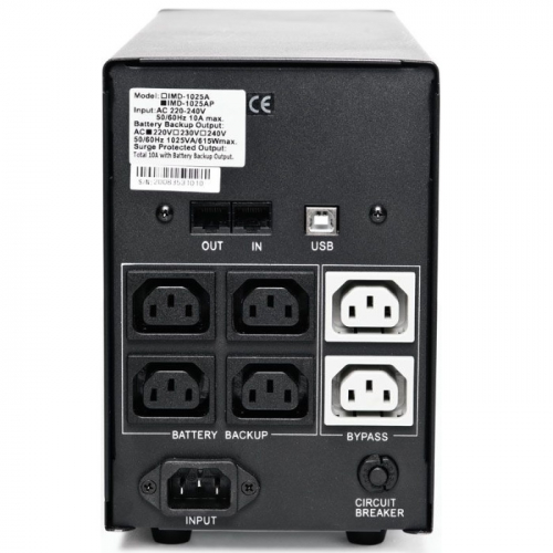 Источник бесперебойного питания Powercom IMD-3000AP Imperial UTP, 3000VA/ 1800W, RJ-45, RJ-11, USB, Hot Swap, LED, 6 х IEC320 фото 3
