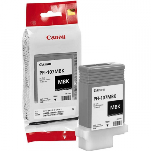 Картридж CANON PFI-107 MBK, матовый черный, 130мл., для iPF680/685/780/785 (6704B001)