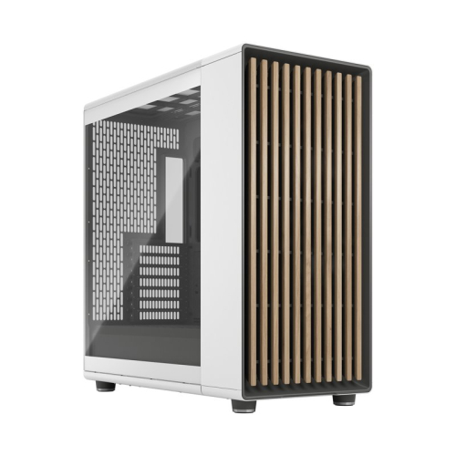 Корпус ПК без блока питания/ Case Fractal Design North XL TG Dark Tint, Full-Tower, 3x140mm, 2xUSB-A 3.2 + 1xUSB 3.2 Type-C E-ATX, ATX, mATX, mITX Wood panel, Chalk White (FD-C-NOR1X-04)