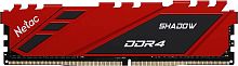 DDR 4 DIMM 8Gb PC25600, 3200Mhz, Netac Shadow NTSDD4P32SP-08R C16 Red, с радиатором