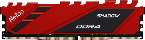 DDR 4 DIMM 8Gb PC25600, 3200Mhz, Netac Shadow NTSDD4P32SP-08R C16 Red, с радиатором