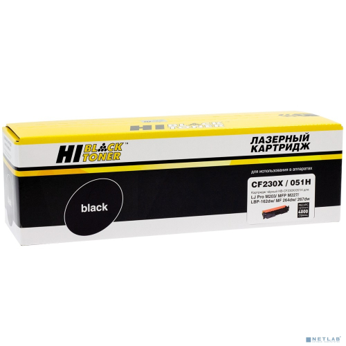 Тонер-картридж Hi-Black (HB-CF230X/ 051H) для HP LJ Pro M203/ MFP M227/ LBP162dw/ MF 264dw/ 267dw, 4K (7970267101)