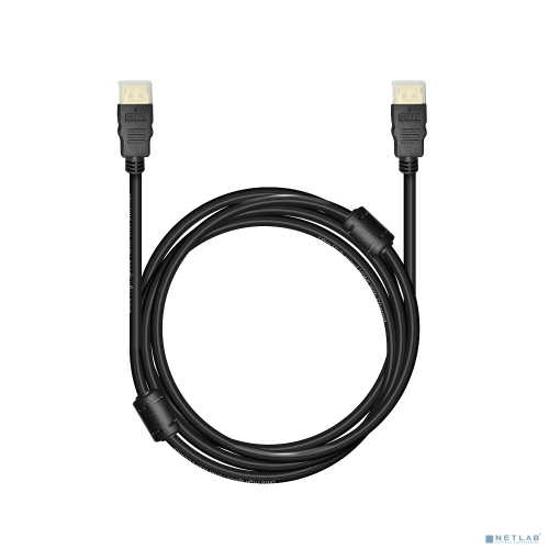 Bion Кабель HDMI v2.1, 19M/ 19M, 3D, 8K UHD, экран, ферритовые кольца, 2м, черный [BXP-HDMI21-020]