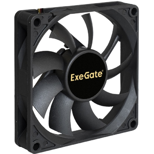 Exegate EX283373RUS Вентилятор ExeGate ExtraSilent ES08015S3P, (80x80x15 мм, Sleeve bearing (подшипник скольжения), 3pin, 1600RPM, 16.5dBA фото 2