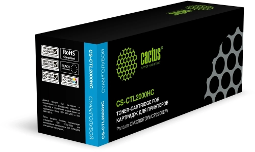 Картридж лазерный Cactus CS-CTL2000HC CTL2000HC голубой (3500стр.) для Pantum CM2200FDW/CP2200DW с чипом