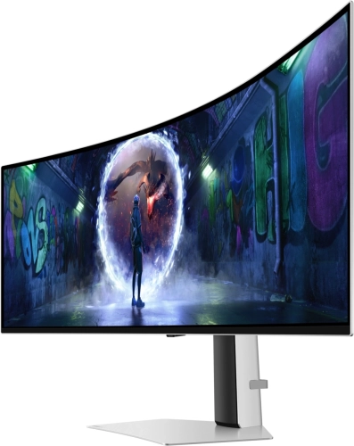 Монитор Samsung 49 Odyssey OLED G9 S49DG932SIXCI серебристый OLED LED 32:9 HDMI матовая HAS 250cd 178гр/ 178гр 5120x1440 240Hz FreeSync Premium Pro DP USB 12.9кг (LS49DG932SIXCI) фото 4