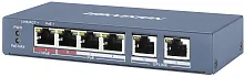Коммутатор Hikvision DS-3E0106P-E/M(B) 6x100Мбит/с 4PoE+ 35W неуправляемый