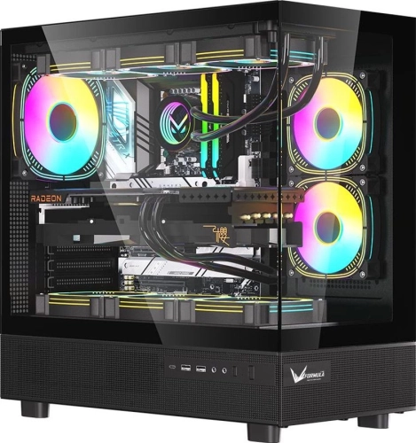 корпус Formula V Line Crystal Z8 Black, ATX, Left side Tempered Glass, Dual Front Panel with Tempered Glass & Mesh, TYPE-C*1, USB3.0*2