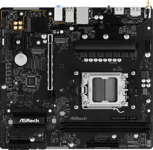 Материнская плата Asrock A620AM-X WiFi Socket AM5 AMD A620A 2xDDR5 mATX AC`97 8ch(7.1) 2.5Gg RAID+HDMI+DP