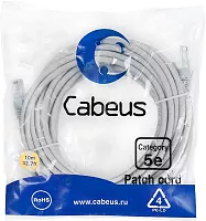 Cabeus PC-UTP-RJ45-Cat.5e-20m-LSZH Патч-корд U/ UTP, категория 5е, 2xRJ45/ 8p8c, неэкранированный, серый, LSZH, 20м