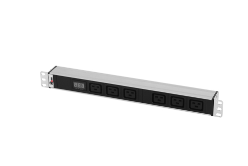 Блок розеток Rem-32 с амп., 6 IEC 60320 C19, 32 А, алюм., 19