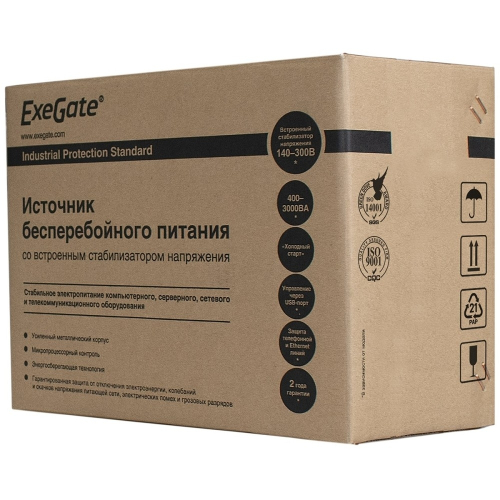 Exegate EP285515RUS ИБП ExeGate SpecialPro UNB-2000.LED.AVR.EURO.RJ.USB фото 3