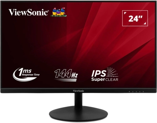 Монитор ViewSonic 23.8 VA24E2-H черный IPS LED 16:9 HDMI матовая 1000:1 250cd 178гр/178гр 1920x1080 144Hz VGA FHD 2.7кг