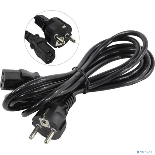 Exegate EP280650RUS Кабель питания ExeGate Power PC-3P (Евровилка Schuko-]С13) VDE-250V-3*0.75mm2, медь, черный, 3м.