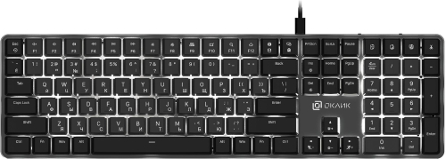 Клавиатура Оклик K953X механическая черный/ серый USB Multimedia for gamer LED (1901086)
