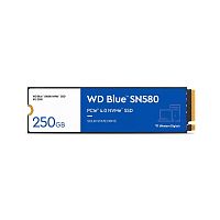 Твердотельный накопитель SSD Western Digital M.2 2280 250GB Blue SN580 WDS250G3B0E PCIe Gen4x4 with NVMe,3D TLC NAND