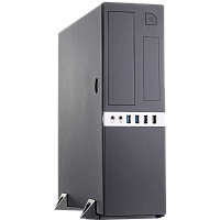 Корпус без блока питания/ Case Foxline mATX Desktop w/ o PSU, 2xUSB3.0, 2xUSB2.0, toolless, Black, 8cm. fan, no powercord (FL-203)